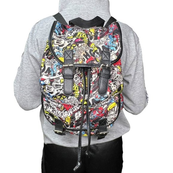 Marvel Flap Over Comic Slouch Backpack Loungefly Avengers Wolverine Thor